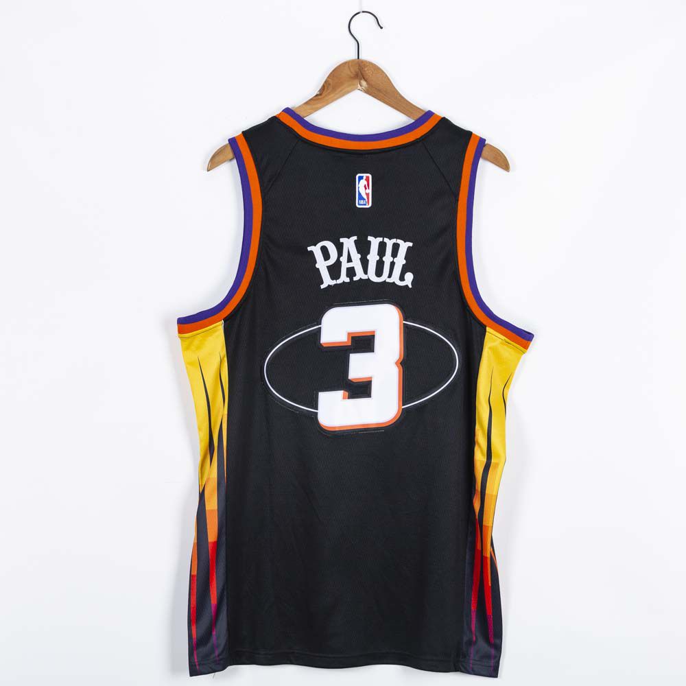 Cheap Men Phoenix Suns 3 Paul Black 75th anniversary Nike 2021 NBA Jersey